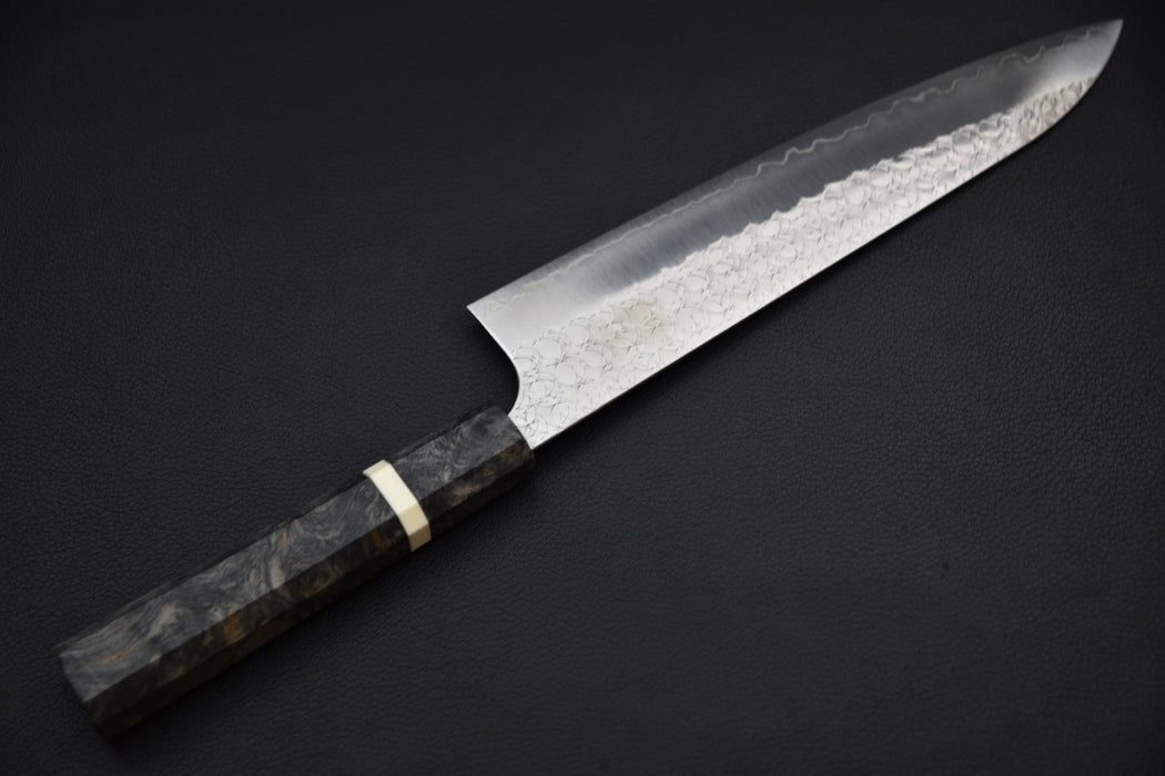 Yoshimi Kato SG2 Tsuchime Minamo Gyuto 210mm Bouleau