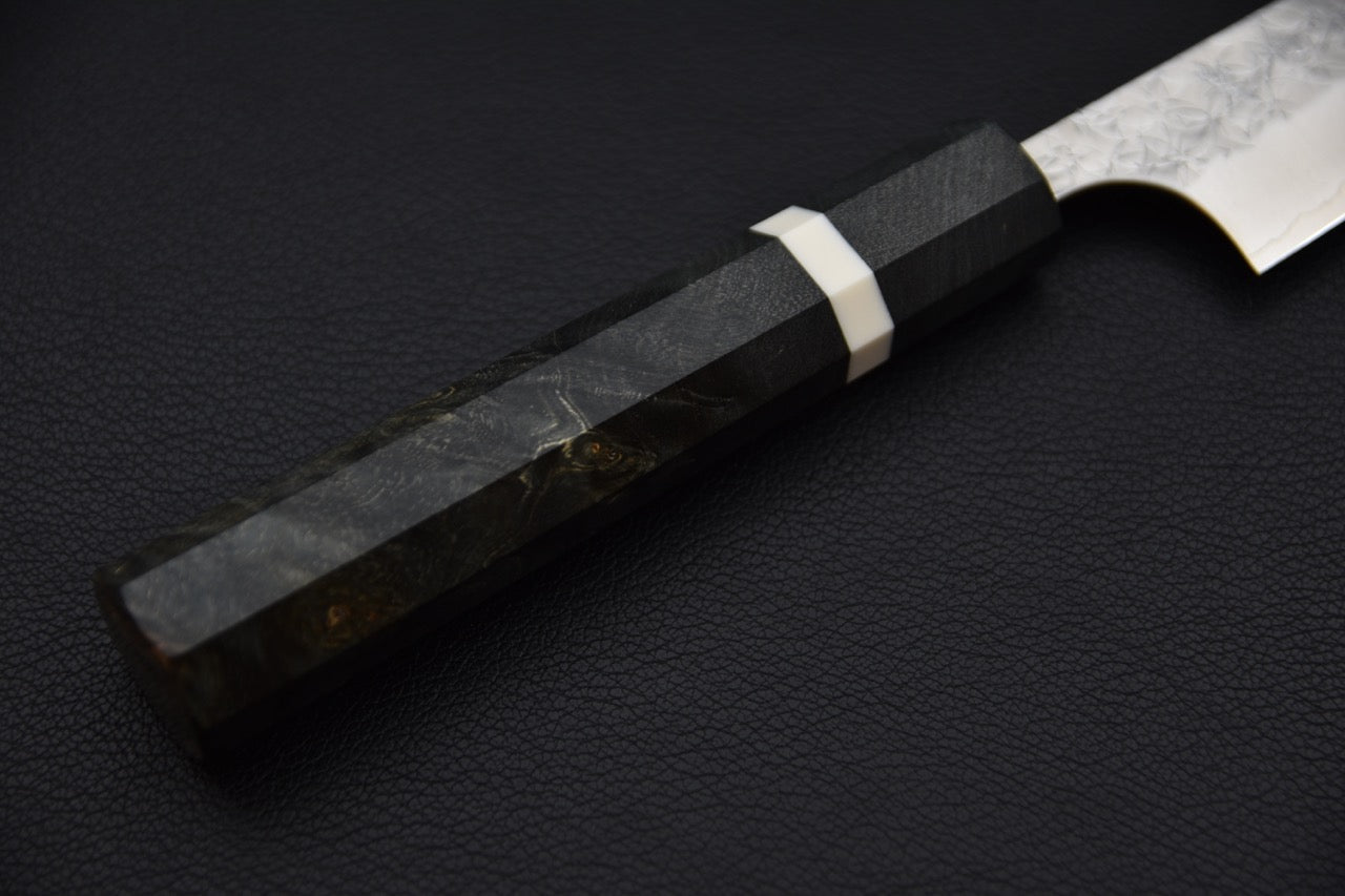 Yoshimi Kato SG2 Tsuchime Minamo Petty 150mm Bouleau