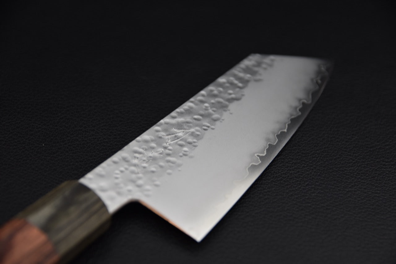 Hado bunka 135 mm couteau japonais — vue complète talon et manche