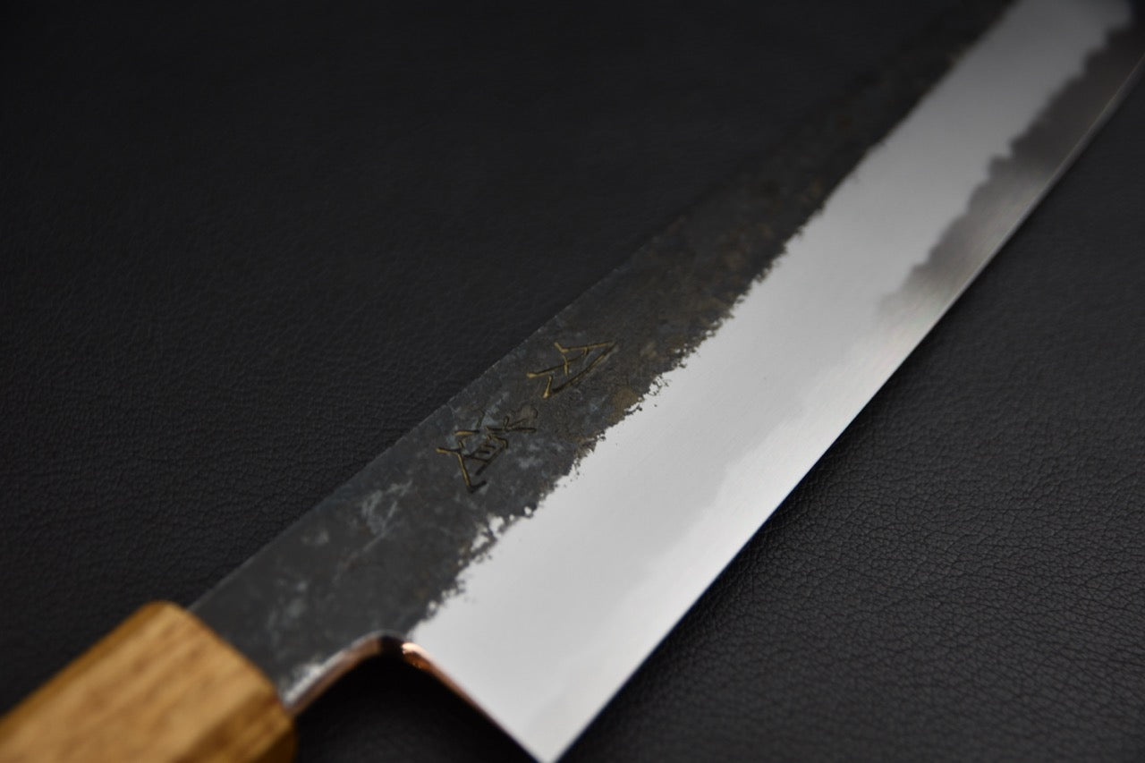 Hado kiritsuke 200 mm — talon de lame et manche wa en chêne