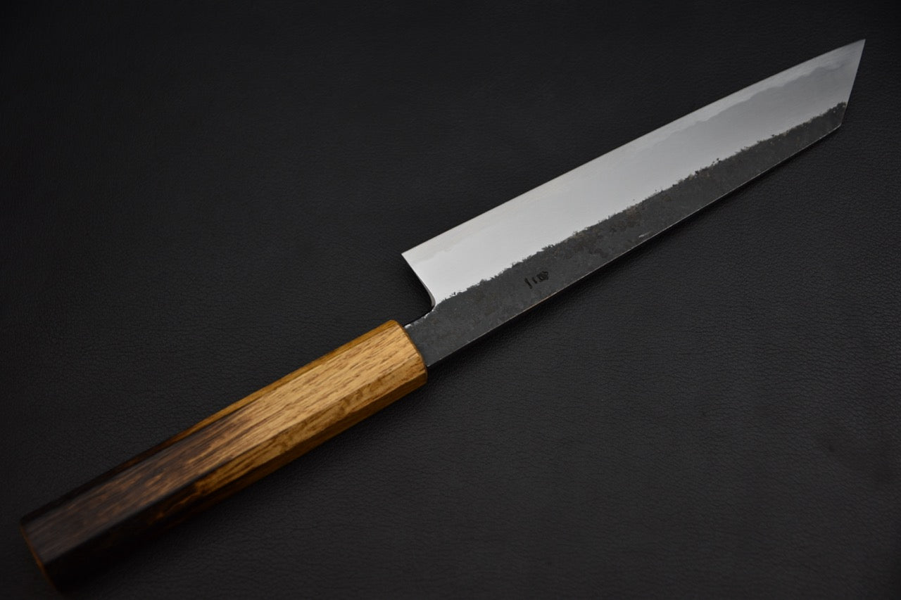 Hado kiritsuke 200 mm — détail du tranchant, construction sanmai