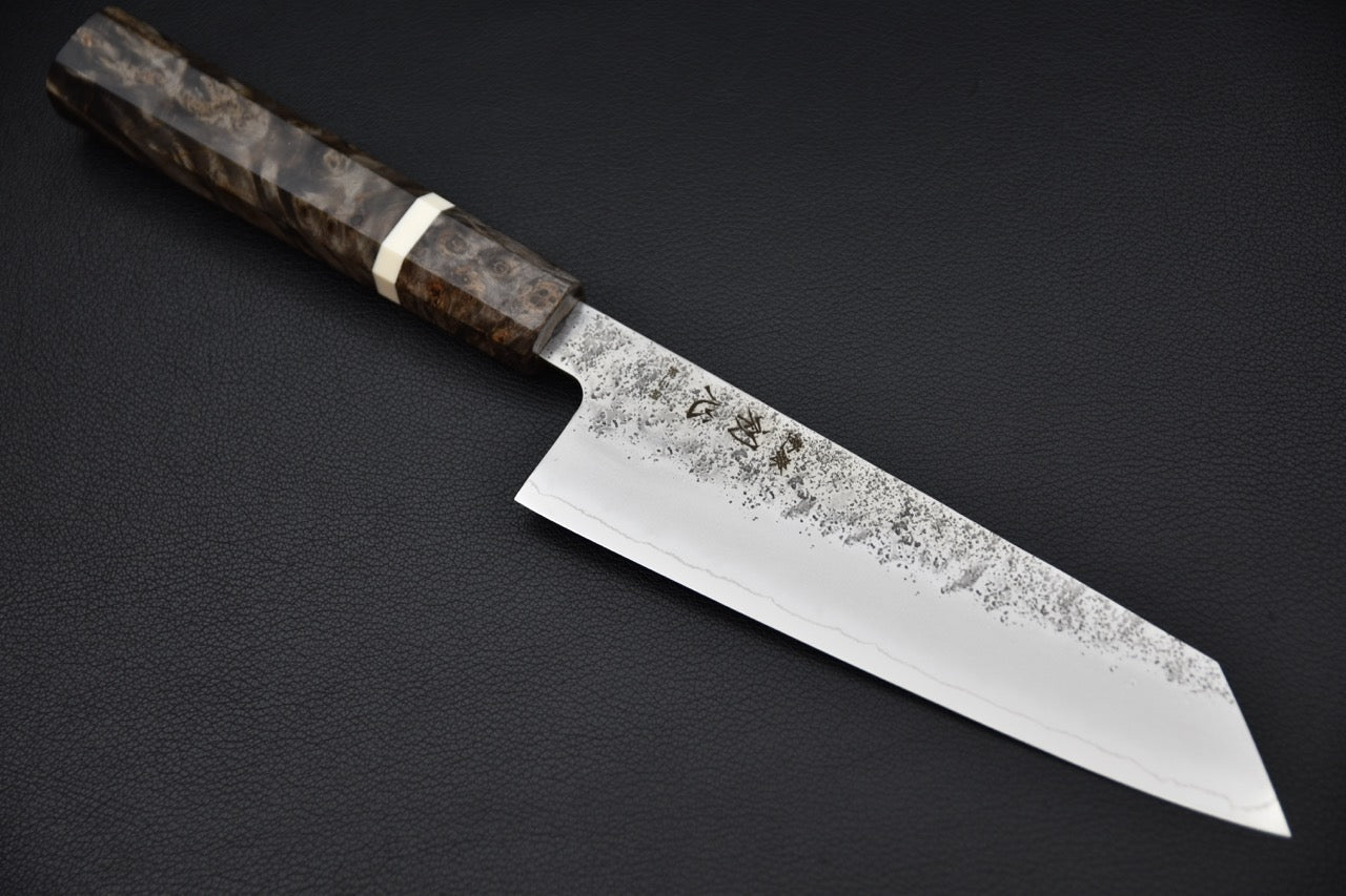 Hatsukokoro bunka en Ginsan — vue complète du couteau japonais, profil droit