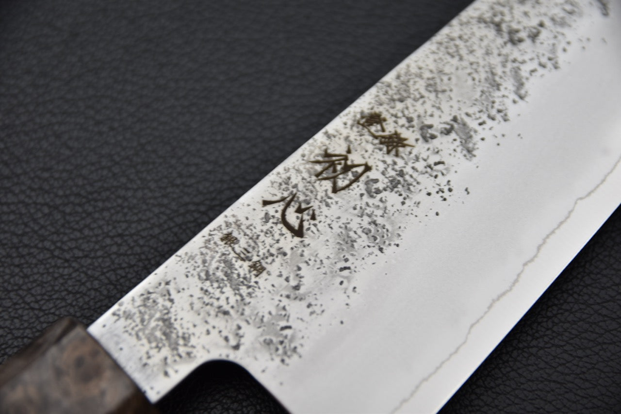 Hatsukokoro bunka Ginsan — détail de la lame, couteau japonais
