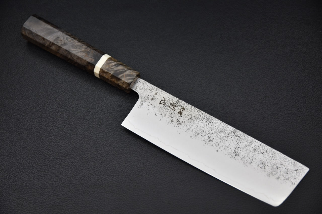 Hatsukokoro nakiri en Ginsan — vue complète du couteau japonais