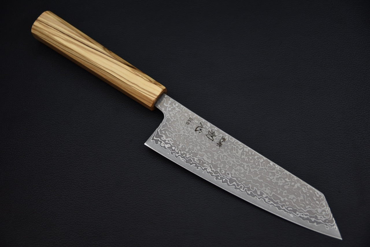 Couteau japonais bunka en SKD-11, vue complète du couteau