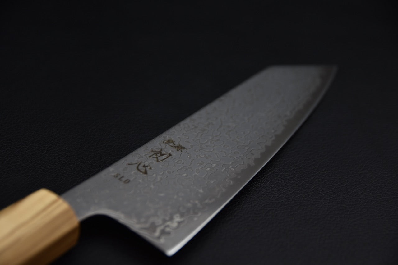 Couteau japonais bunka en SKD-11, vue de la lame côté gauche