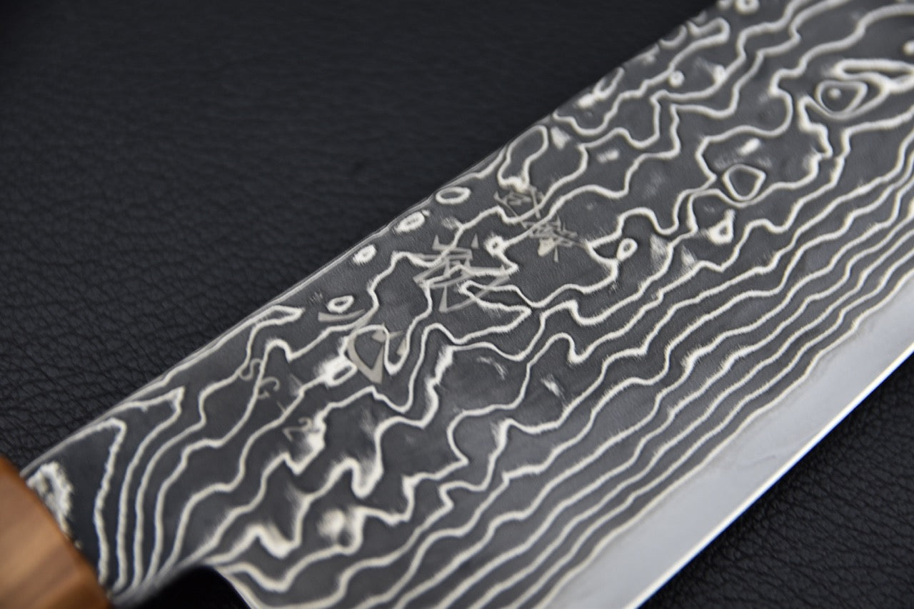 Hatsukokoro bunka SG2 — détail du tranchant et de la construction sanmai