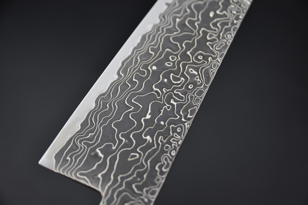Hatsukokoro gyuto — manche wa en ébène, vue latérale