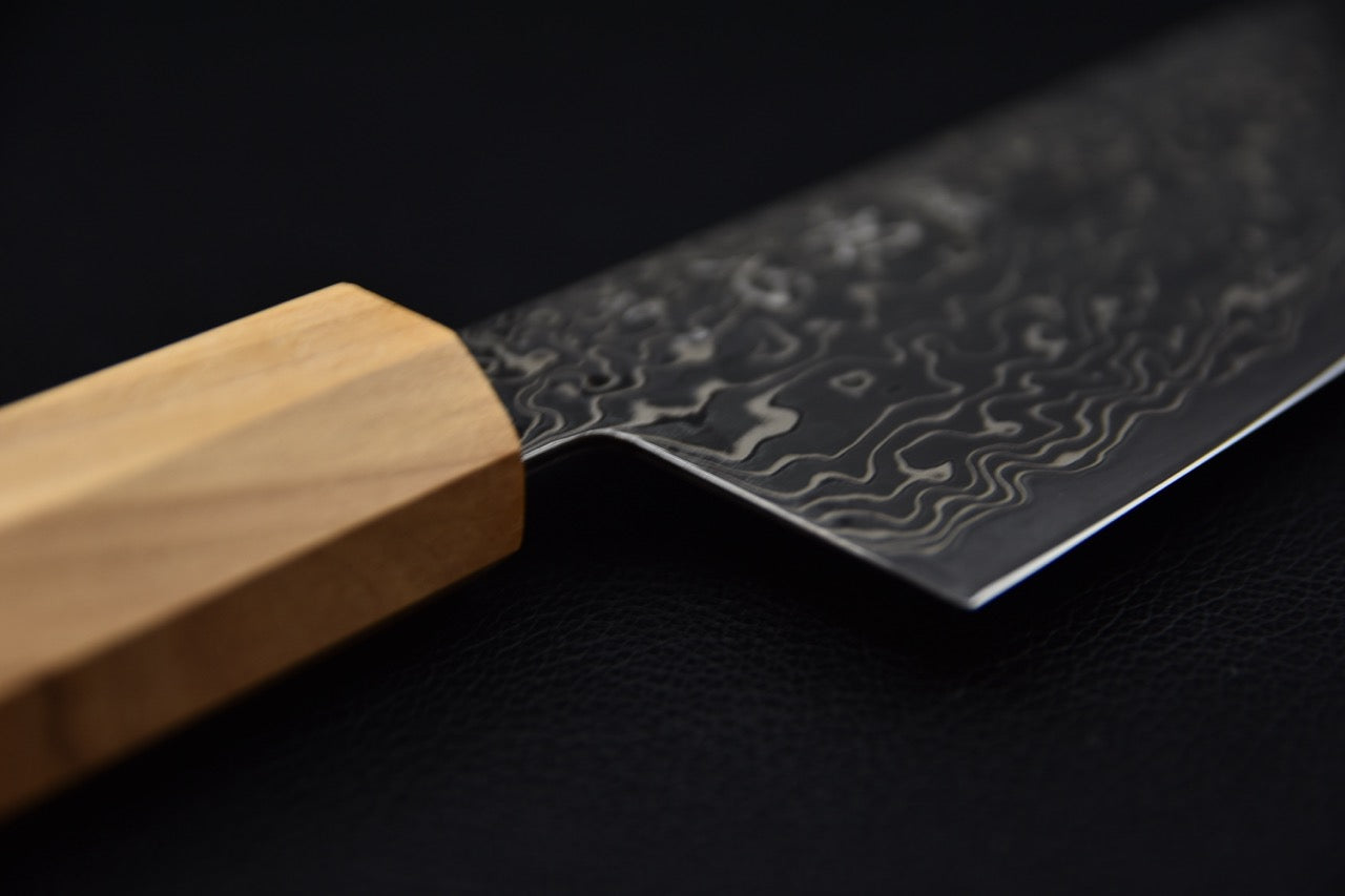 Gyuto Hatsukokoro 210 mm SG2, vue de la pointe de lame