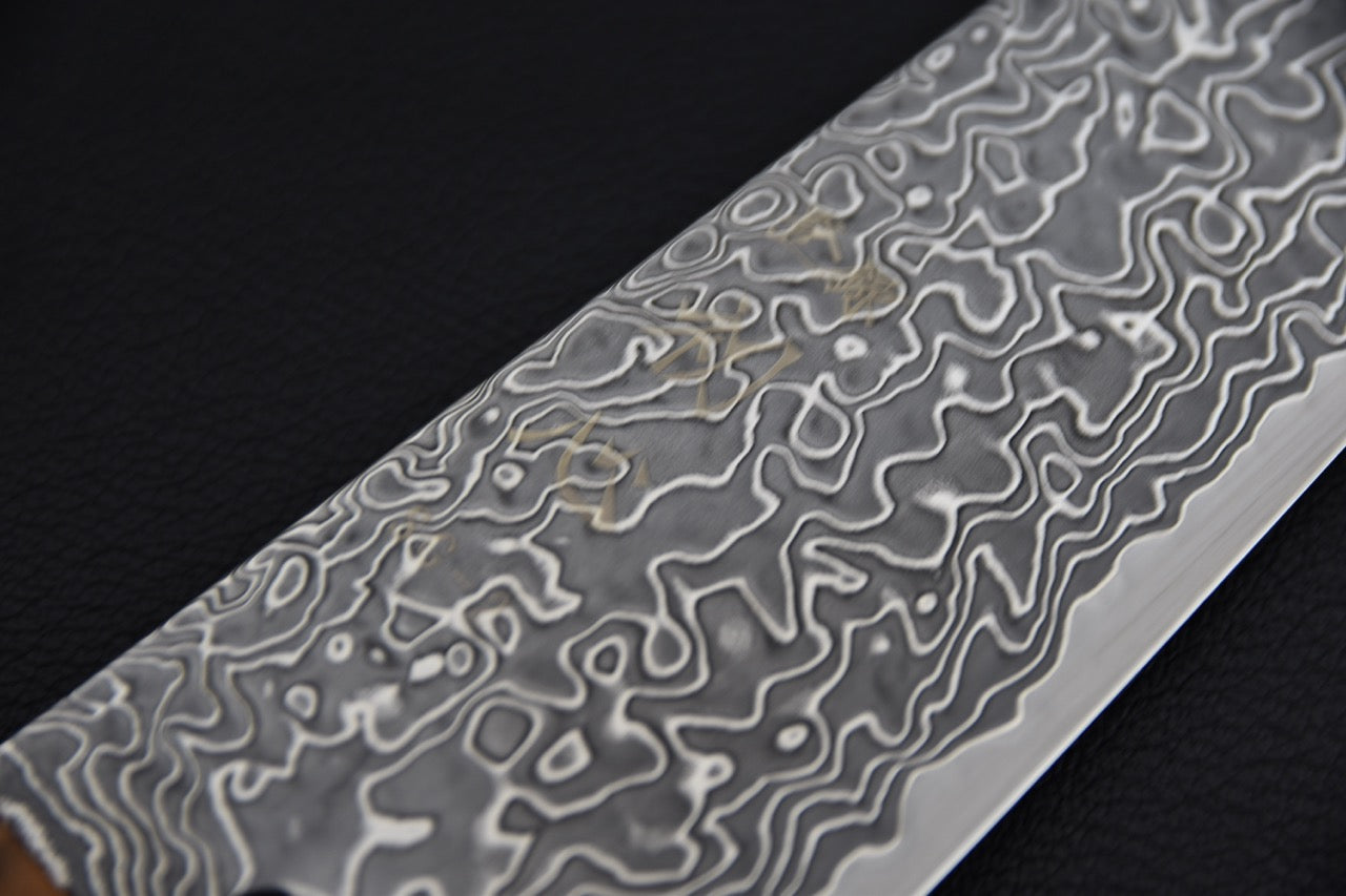 Couteau japonais kiritsuke 210 mm, vue de la lame côté gauche