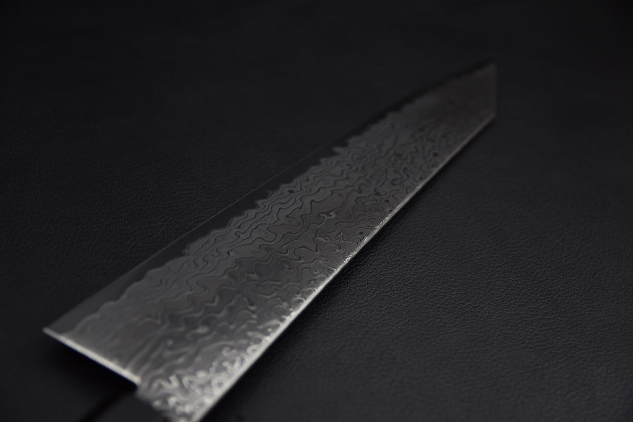 Couteau japonais kiritsuke, manche en ébène vu de côté