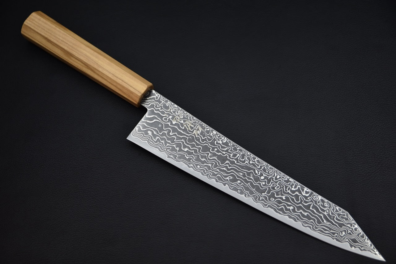 Couteau japonais kiritsuke 240 mm en SG2, vue complète
