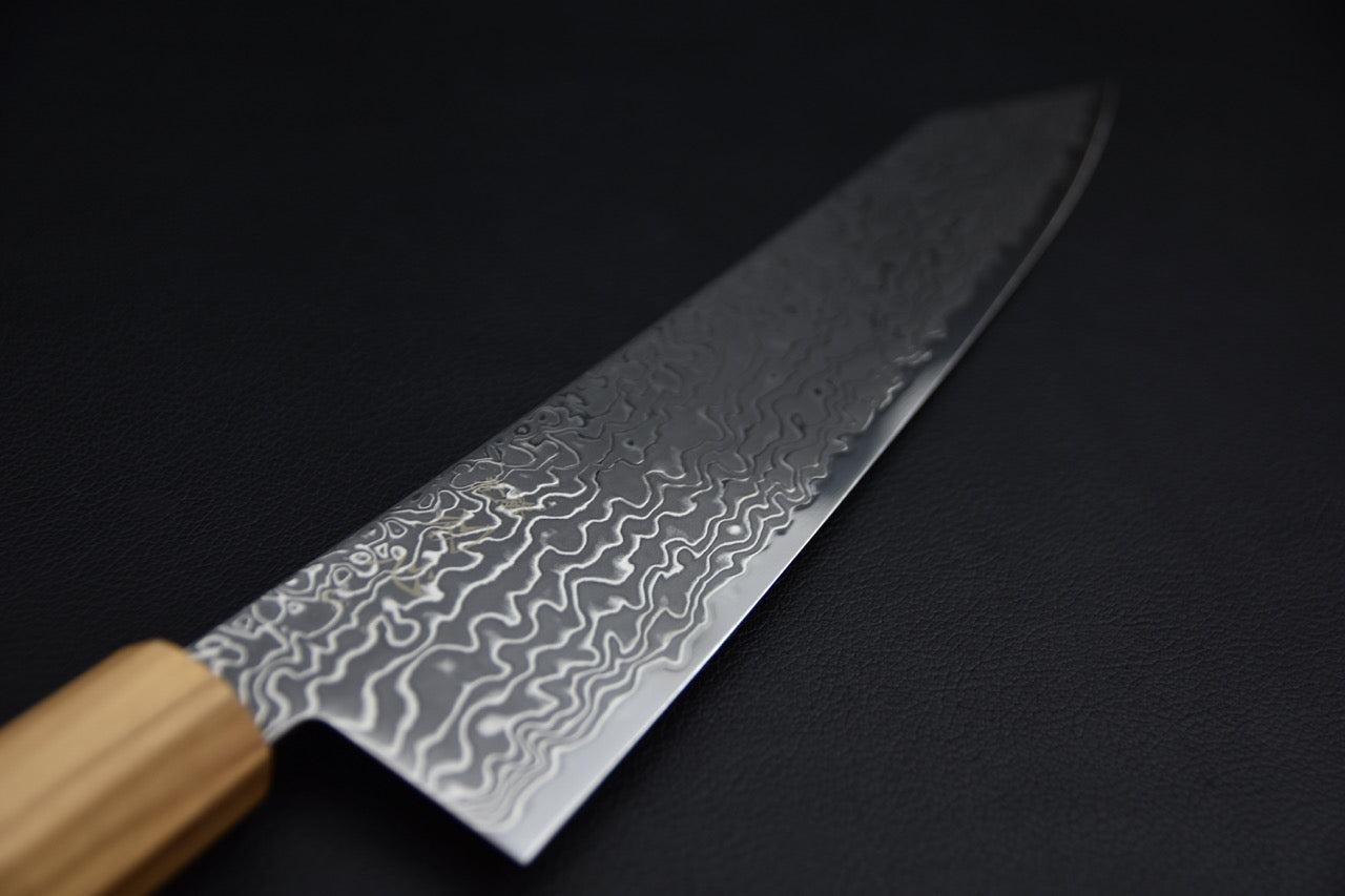 Couteau japonais kiritsuke 240 mm, lame vue de côté