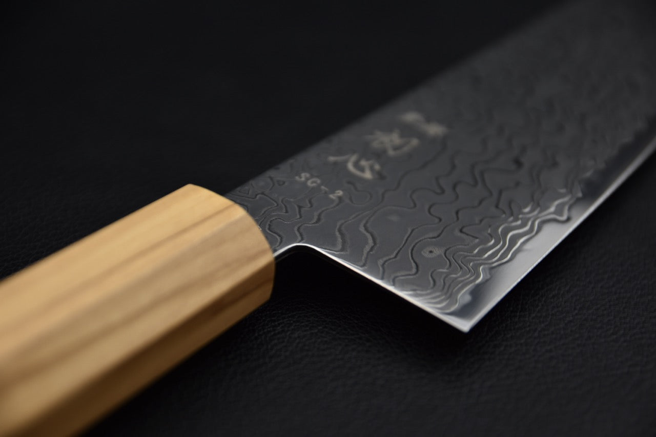 Couteau japonais kiritsuke 240 mm, profil du tranchant