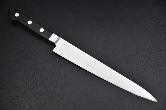 Hitohira petty 210 mm manche Pakka — vue complète du couteau japonais