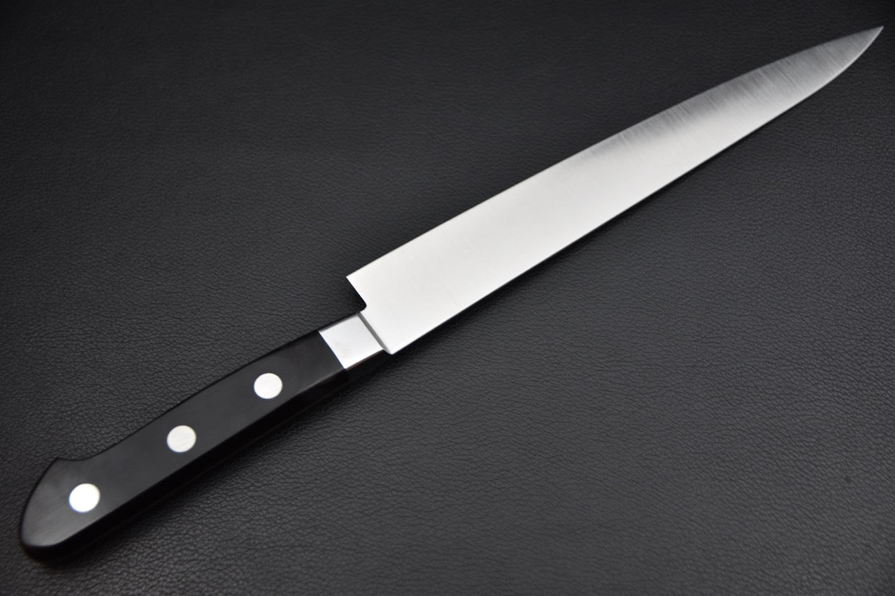 Hitohira petty 210 mm — détail du tranchant, couteau japonais