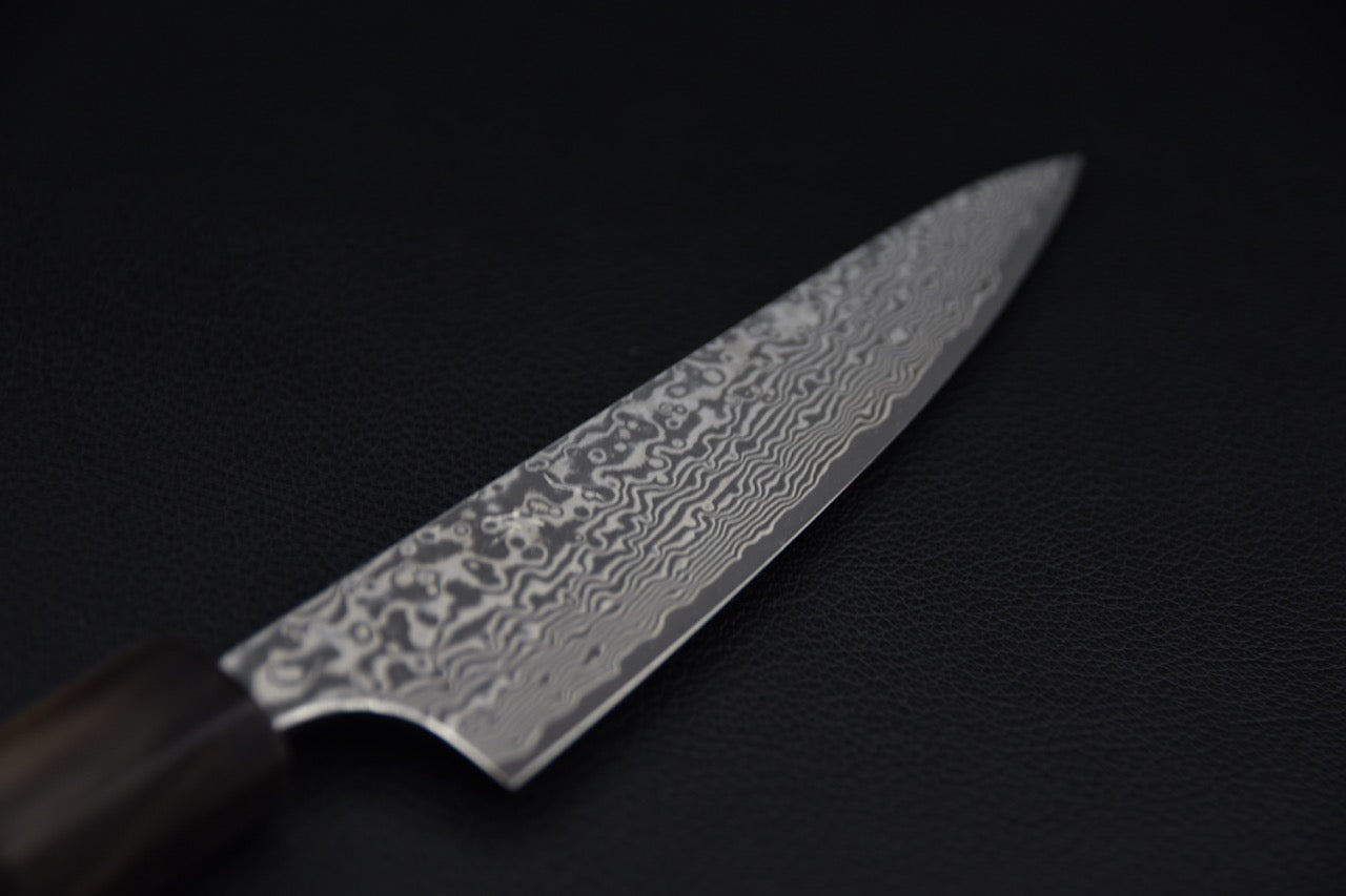 Hitohira petty 135 mm — profil de lame, acier en poudre inoxydable SPG Strix