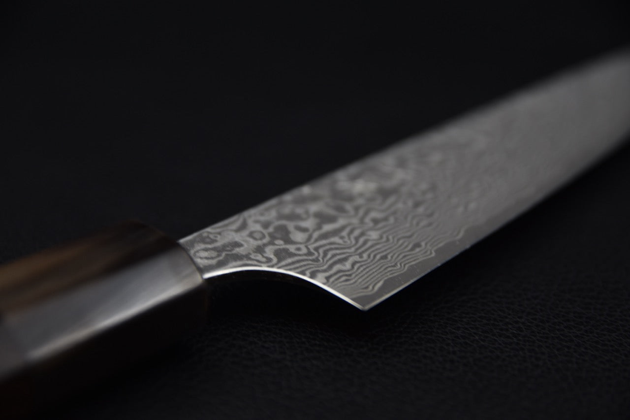 Hitohira petty 135 mm SPG Strix — jonction lame et manche, vue rapprochée