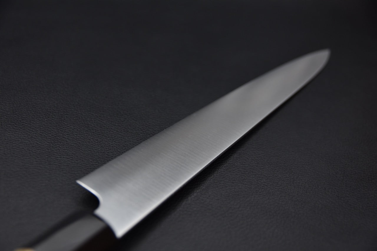 Hitohira sujihiki — manche wa en magnolia (hōnoki), vue latérale
