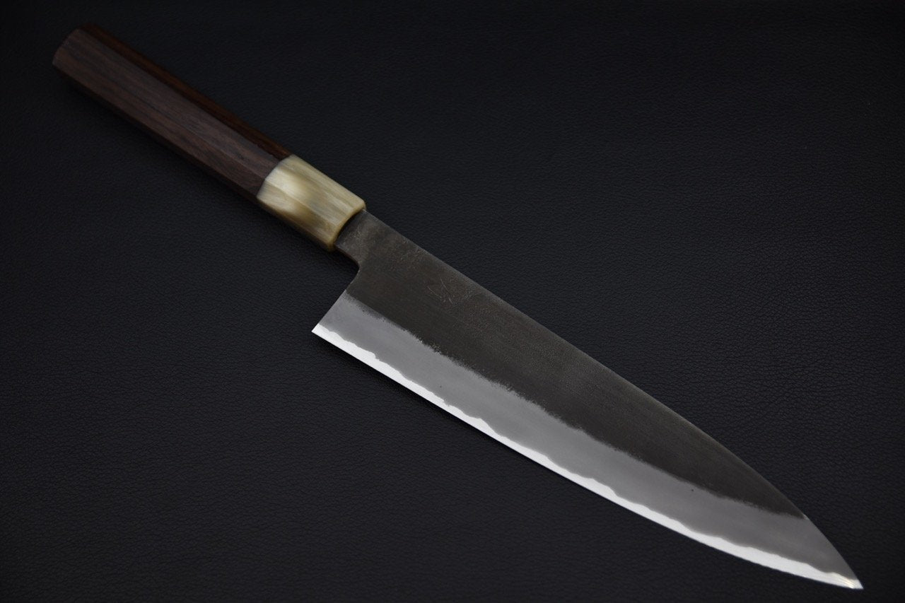 hitohira-hinode-nashiji-shirogami-2-stainless-clad-gyuto-210mm-taihei_1.jpeg,Hitohira Hinode Nashiji Shirogami #2 Stainless Clad Gyuto 210mm Taihei - vue 1
