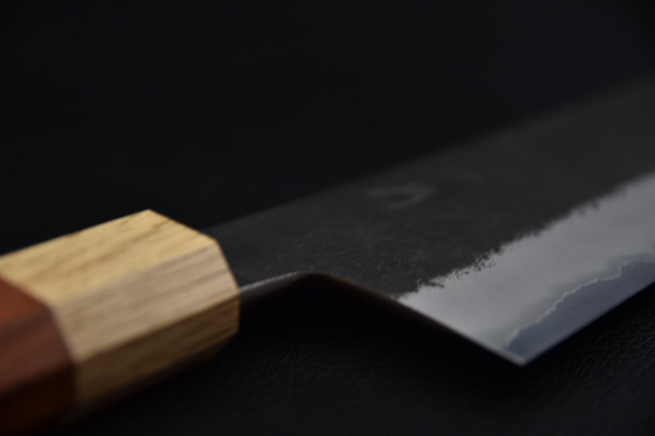 Hitohira bunka 180 mm — manche wa, vue de dessus, couteau japonais