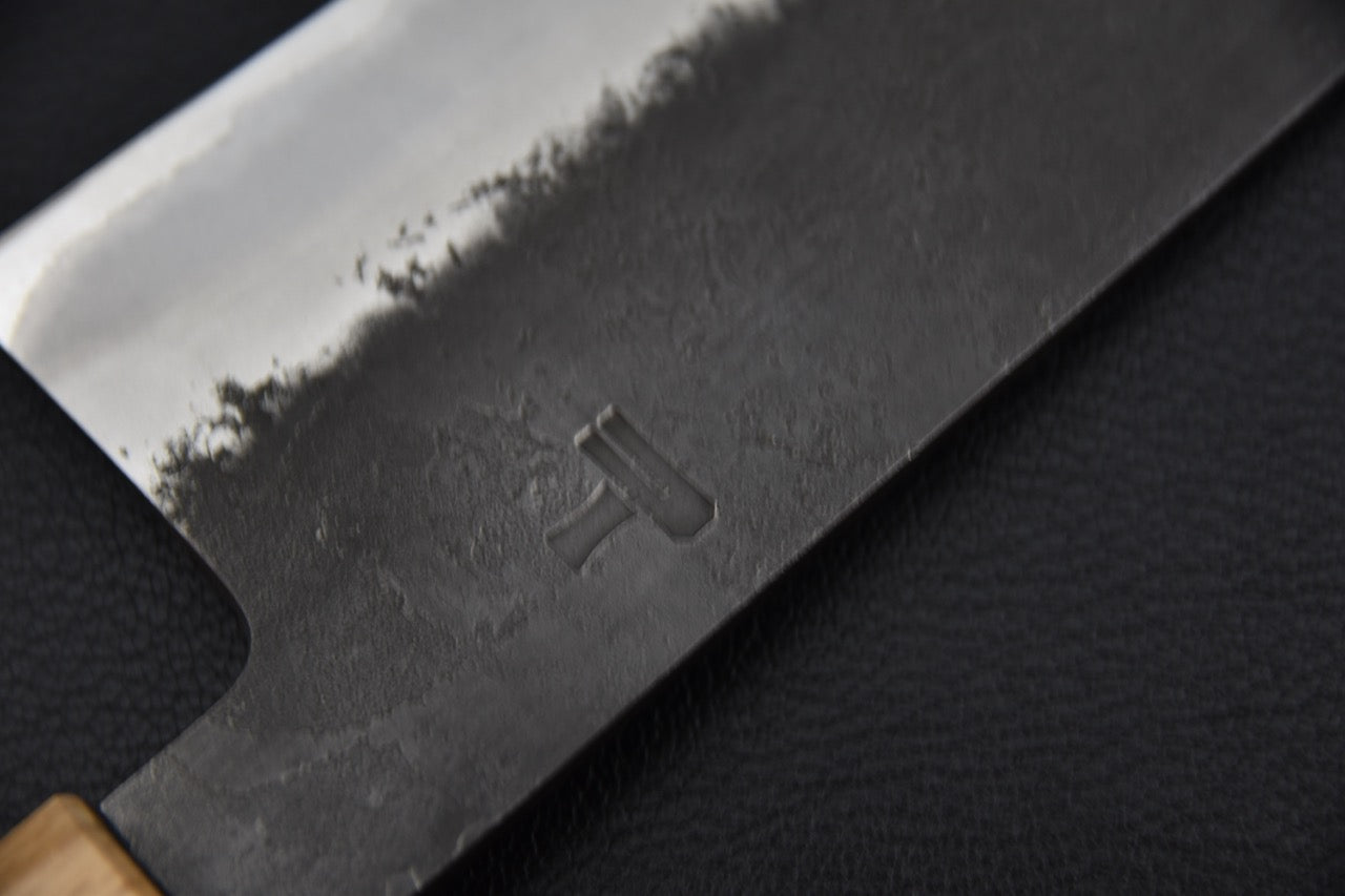 Couteau japonais bunka — manche wa en tagayasan, vue latérale