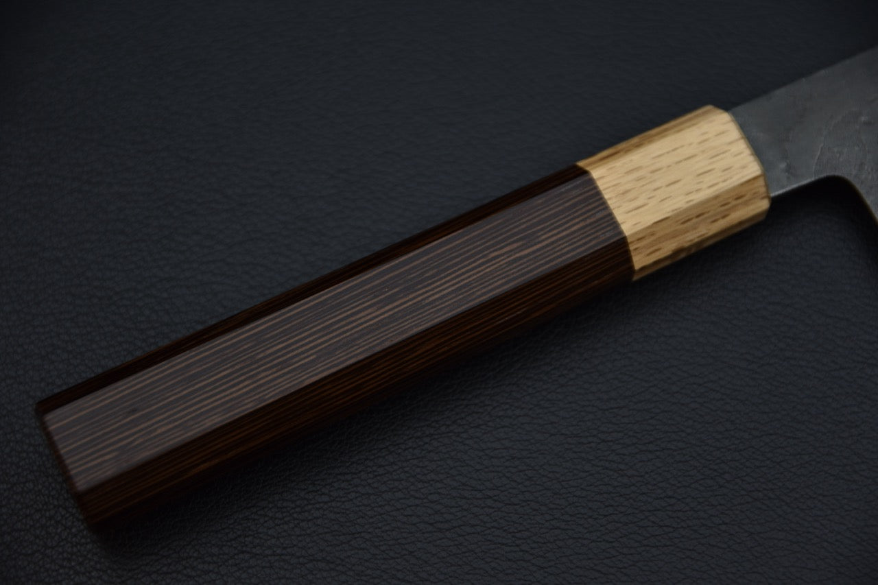 Bunka 180 mm — jonction manche et lame, détail du talon