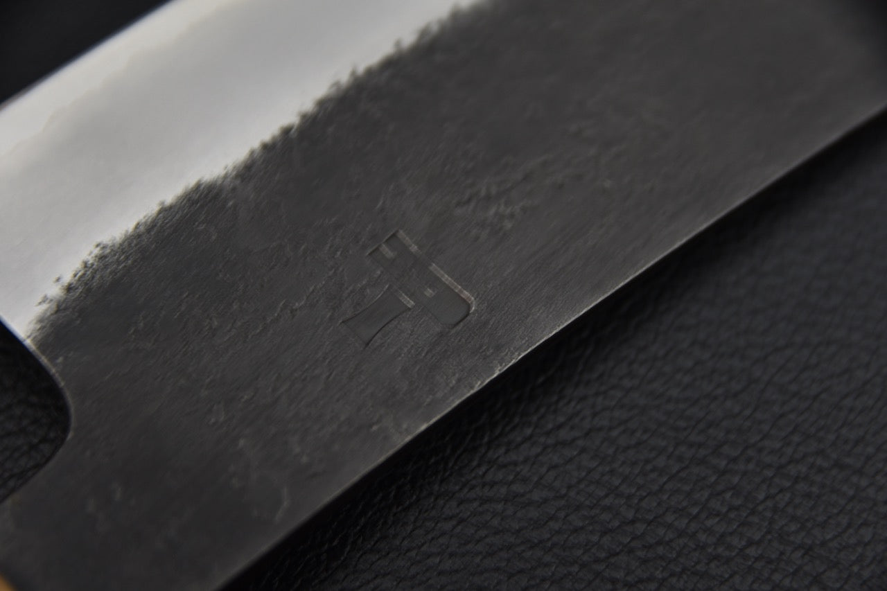 Manche wa en tagayasan — couteau japonais 180 mm, vue latérale