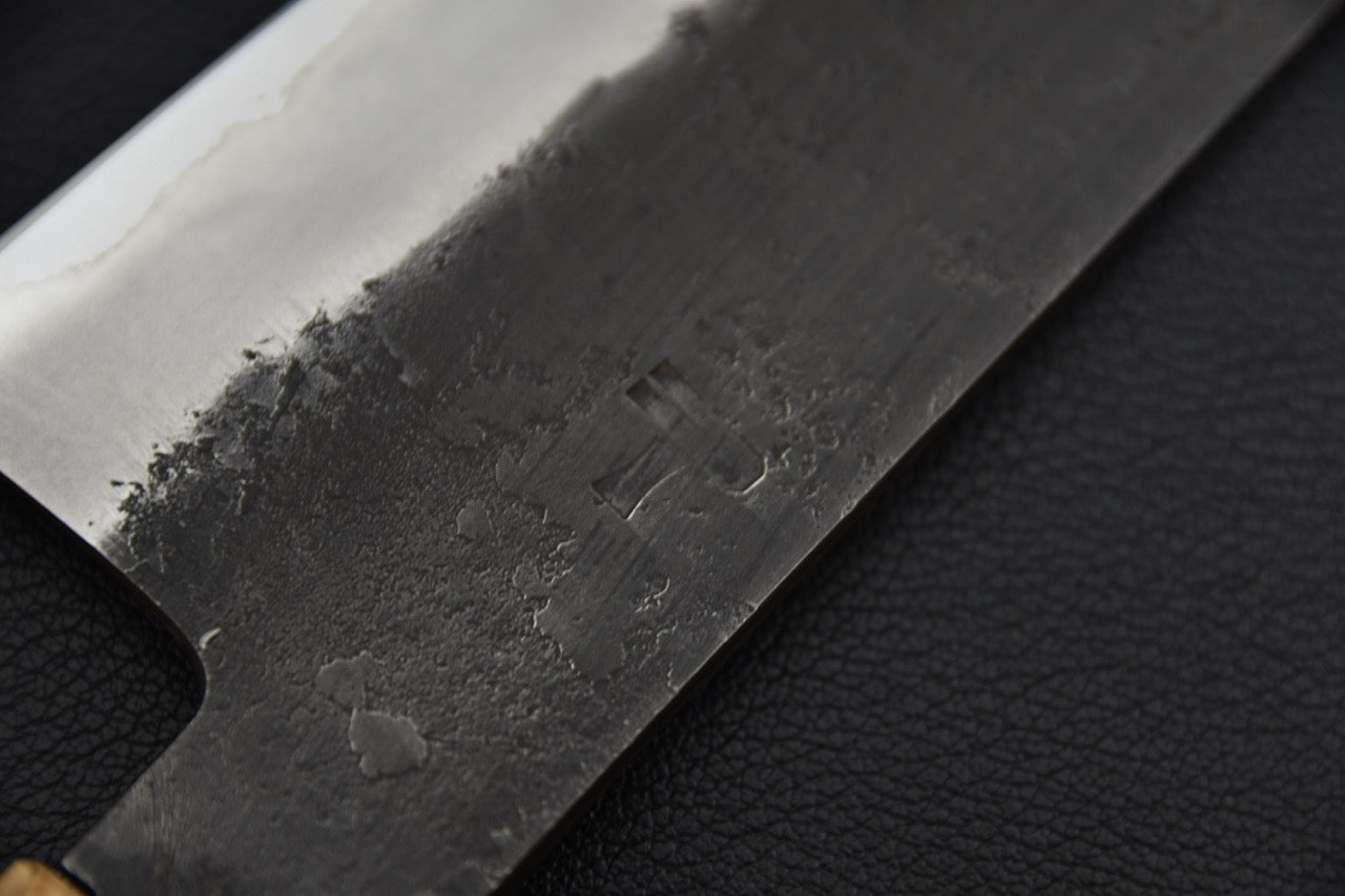 Hitohira kiritsuke 210 mm couteau japonais — manche wa en tagayasan, vue latérale