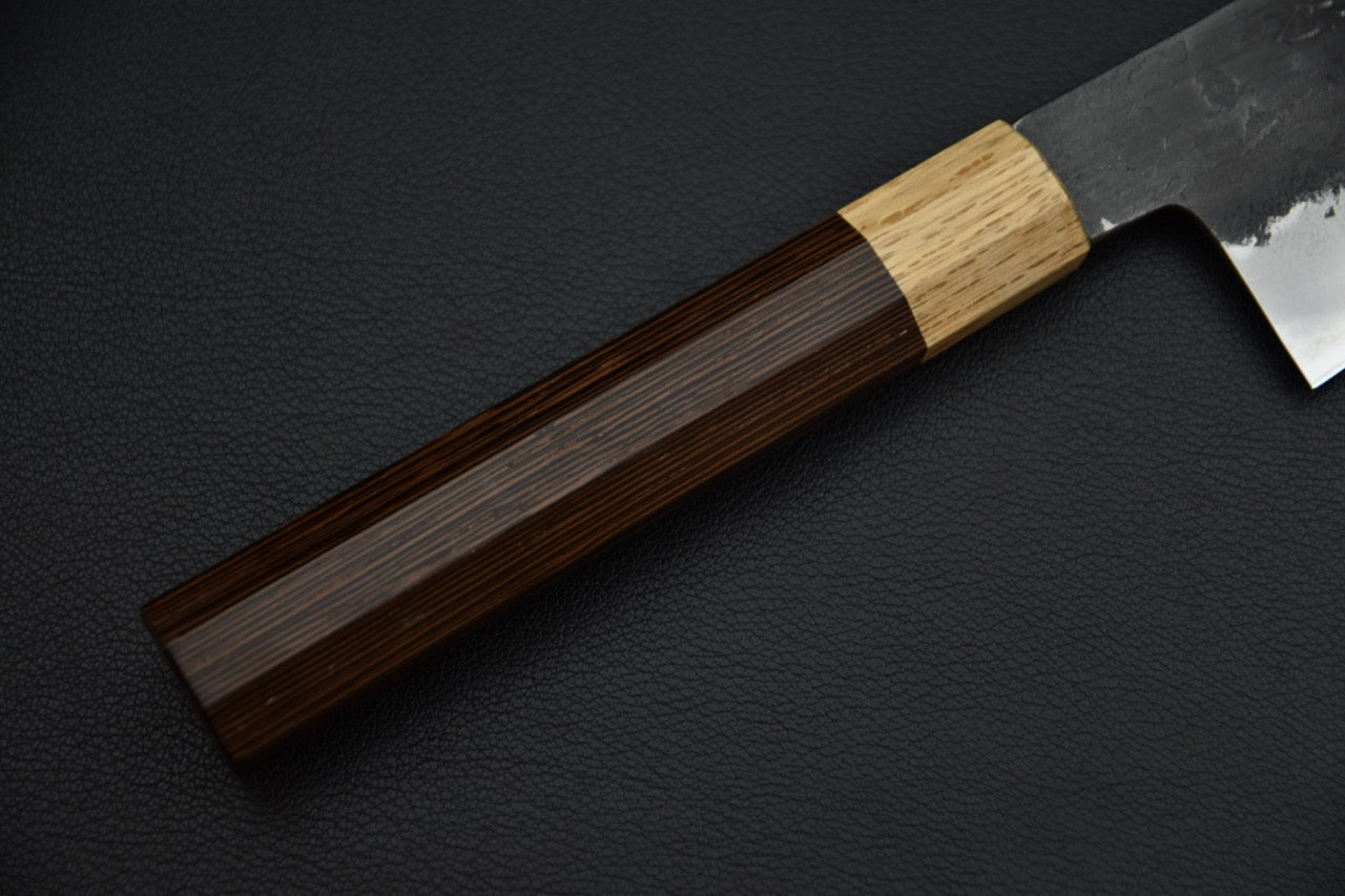Hitohira kiritsuke 210 mm couteau japonais — manche wa en tagayasan, section octogonale
