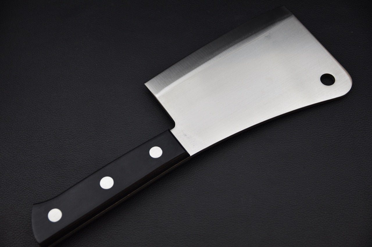 Couteau de cuisine japonais avec manche noir