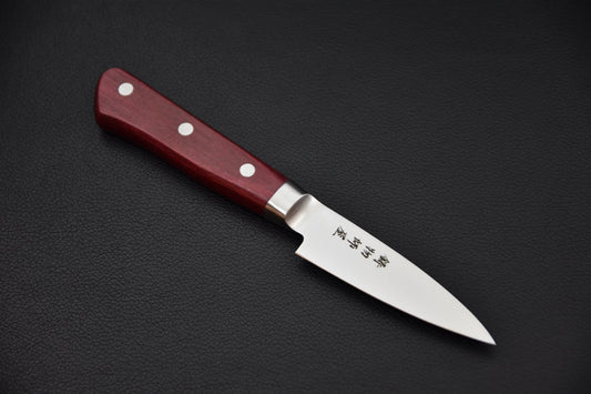 Couteau japonais 80 mm manche pakka — vue complète profil droit
