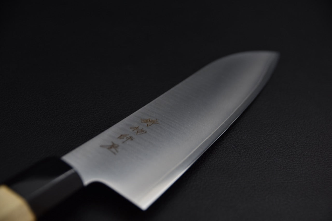 Hitohira santoku 180 mm — profil de lame, côté droit