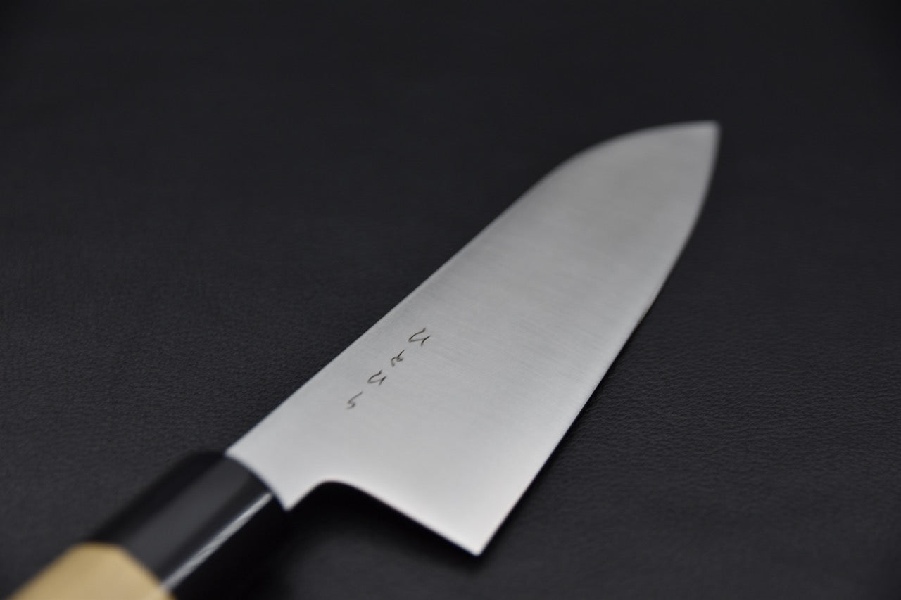 Hitohira santoku 180 mm — profil de la lame, côté droit