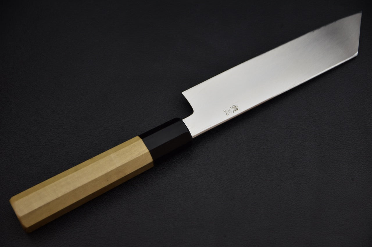 Hitohira Nakagawa couteau japonais — talon de lame et jonction manche