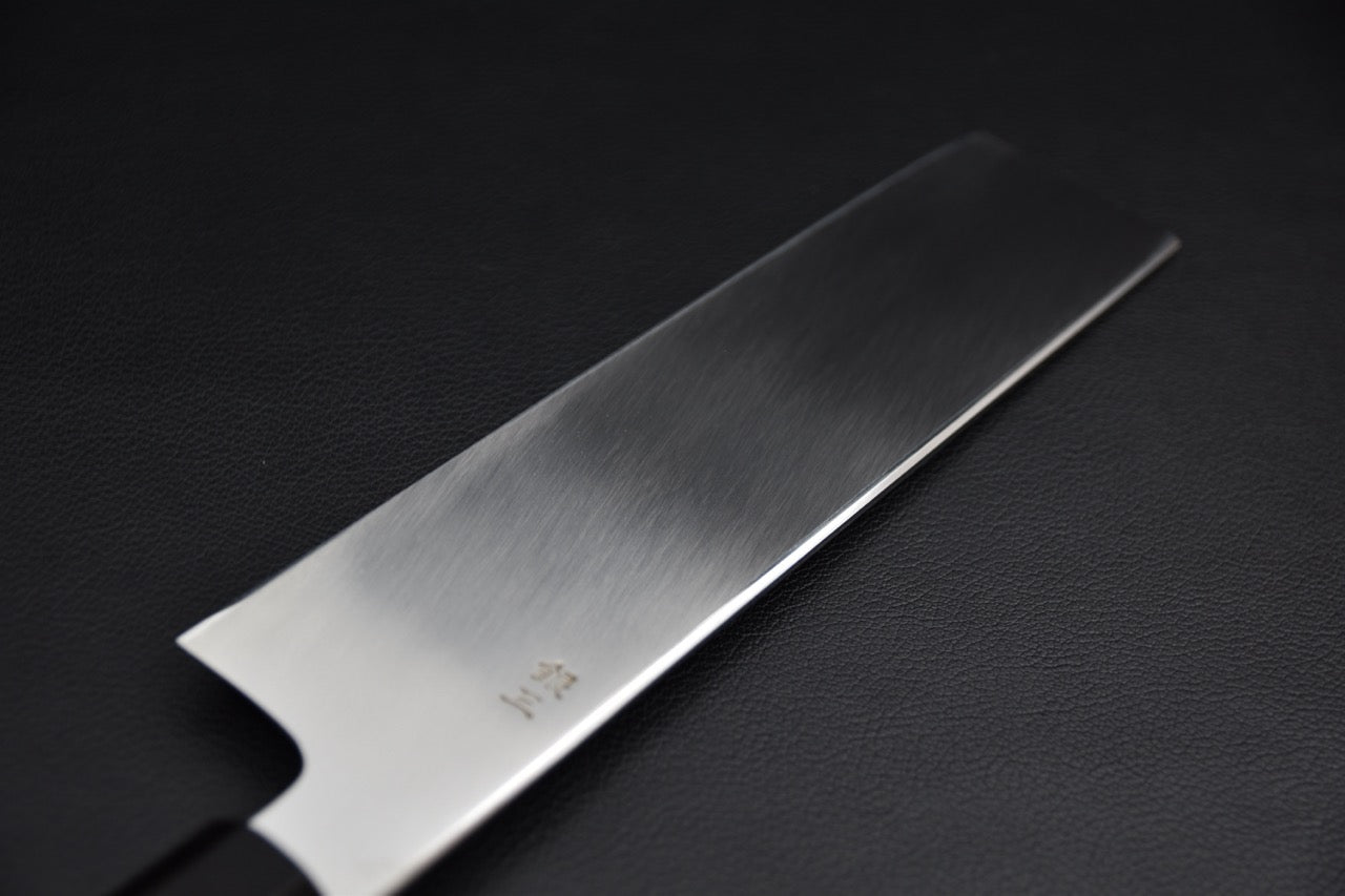 Usuba 210 mm Ginsan — jonction lame et manche wa en magnolia