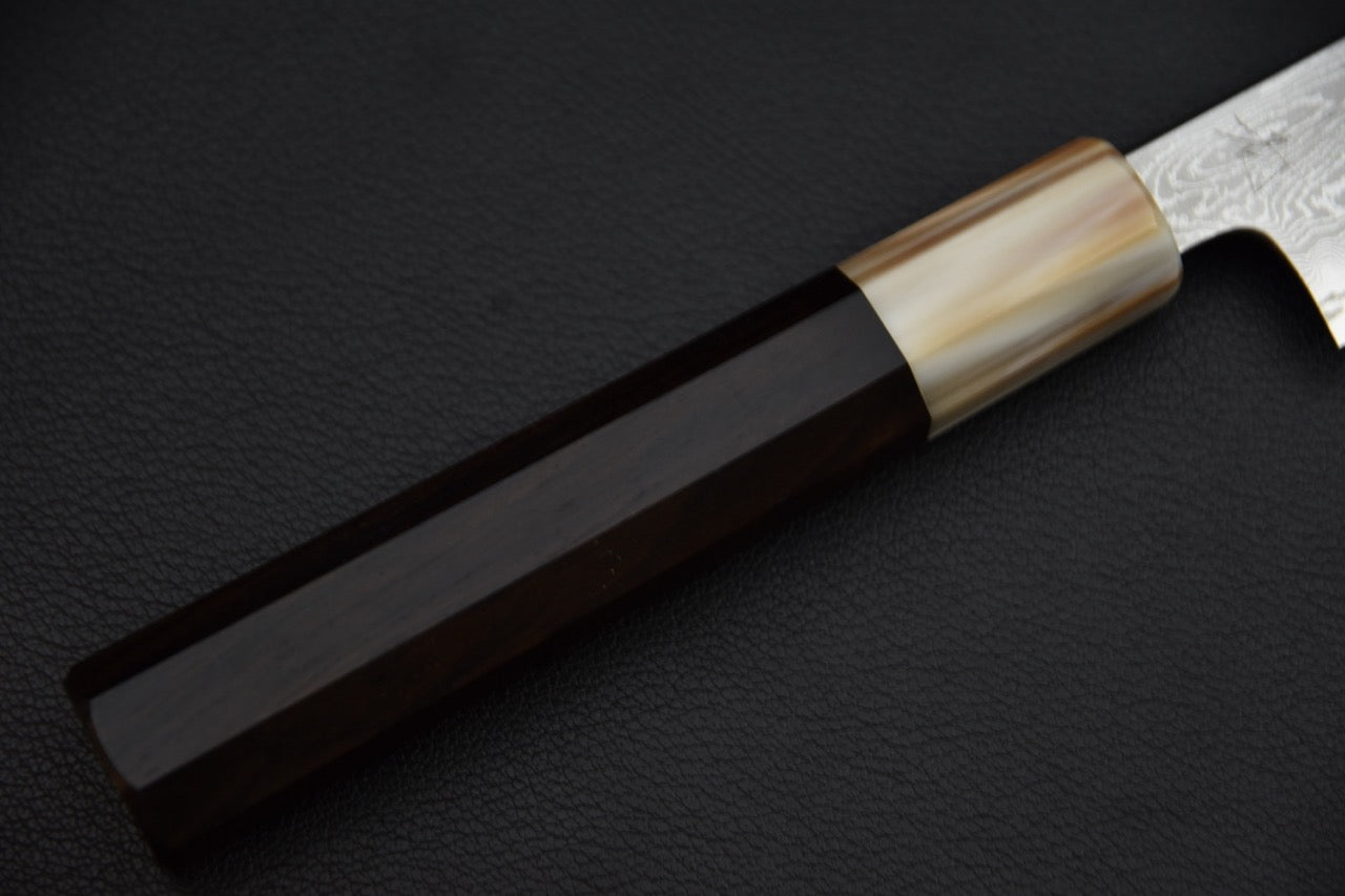 Couteau japonais petty en acier Ginsan, vue du dos de la lame