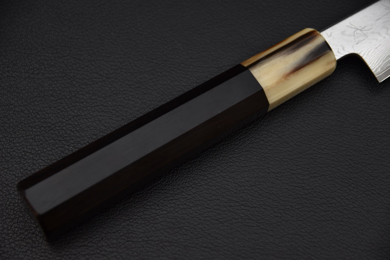 Manche wa en ébène, couteau japonais petty 150 mm VG10