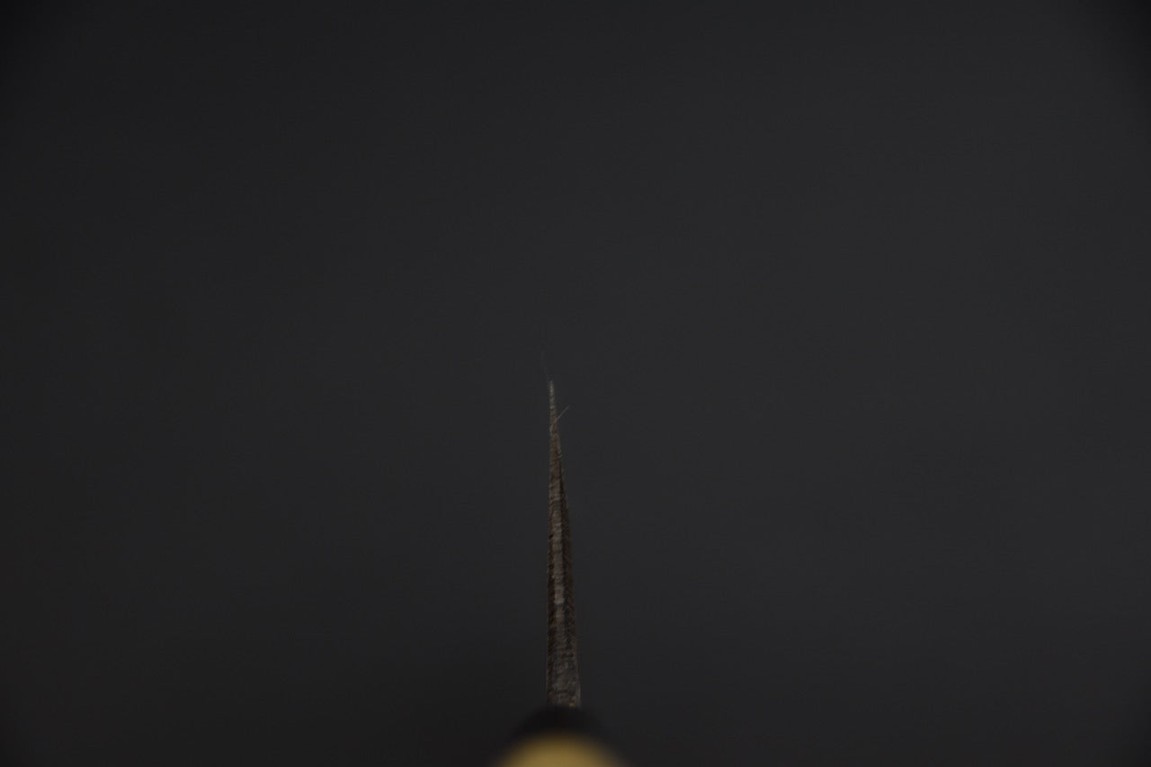 Jonction manche et lame, couteau japonais nakiri, manche wa hōnoki