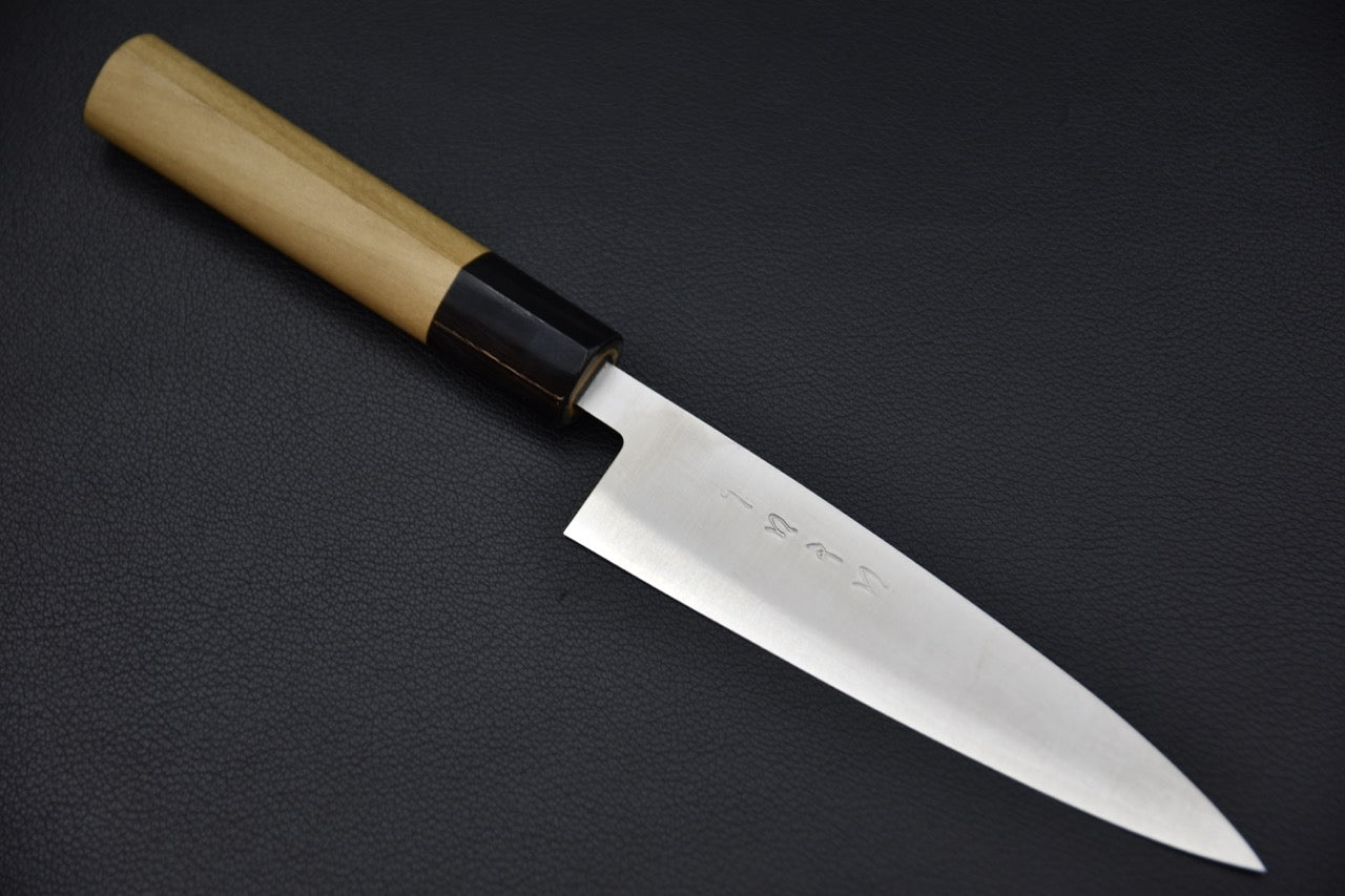 Hitohira petty 135 mm SKD-11 — vue complète du couteau japonais, lame et manche