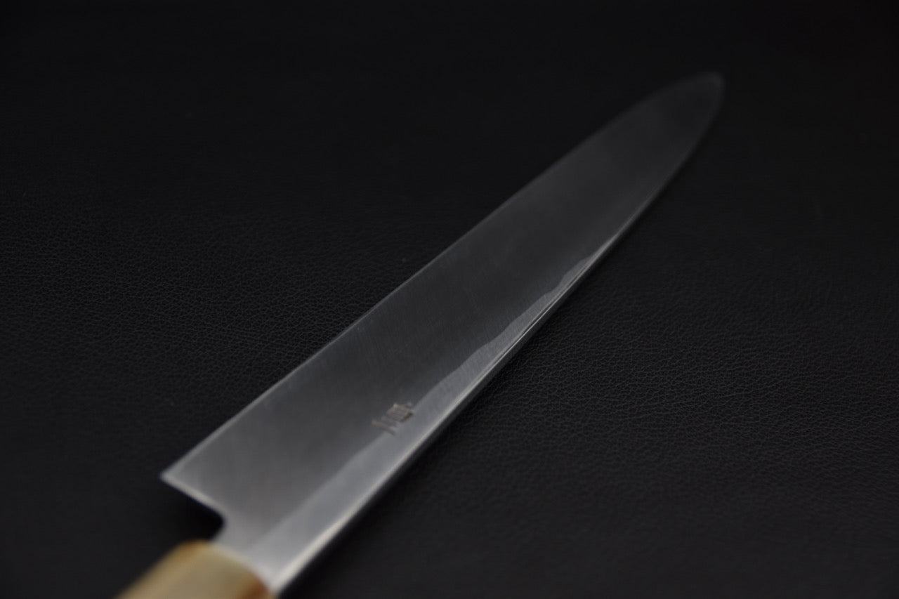 Talon de lame yanagiba 270 mm — jonction manche et lame, couteau japonais