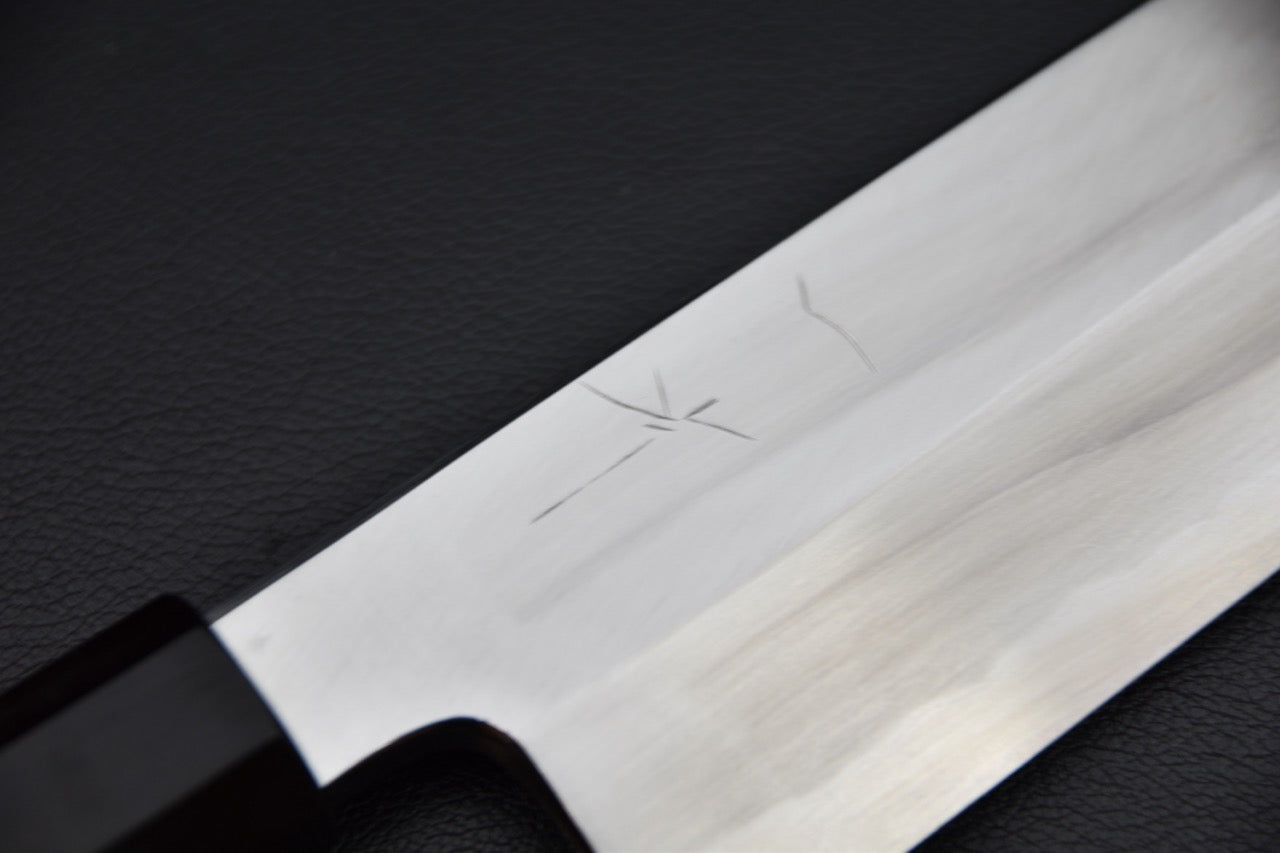 Couteau japonais kamagata usuba — finition kasumi sur le biseau