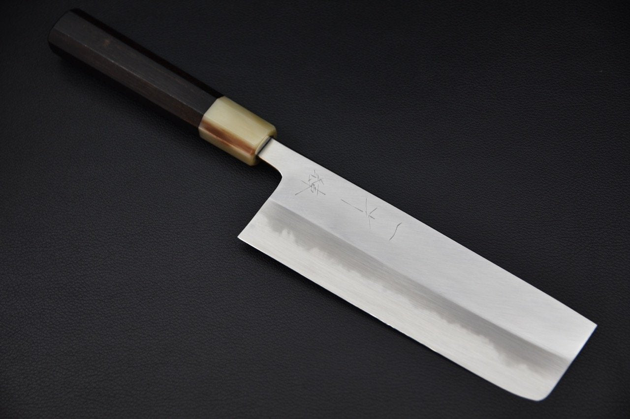 Hitohira Tanaka Ren Shirogami #2 Nakiri 180mm Ébène