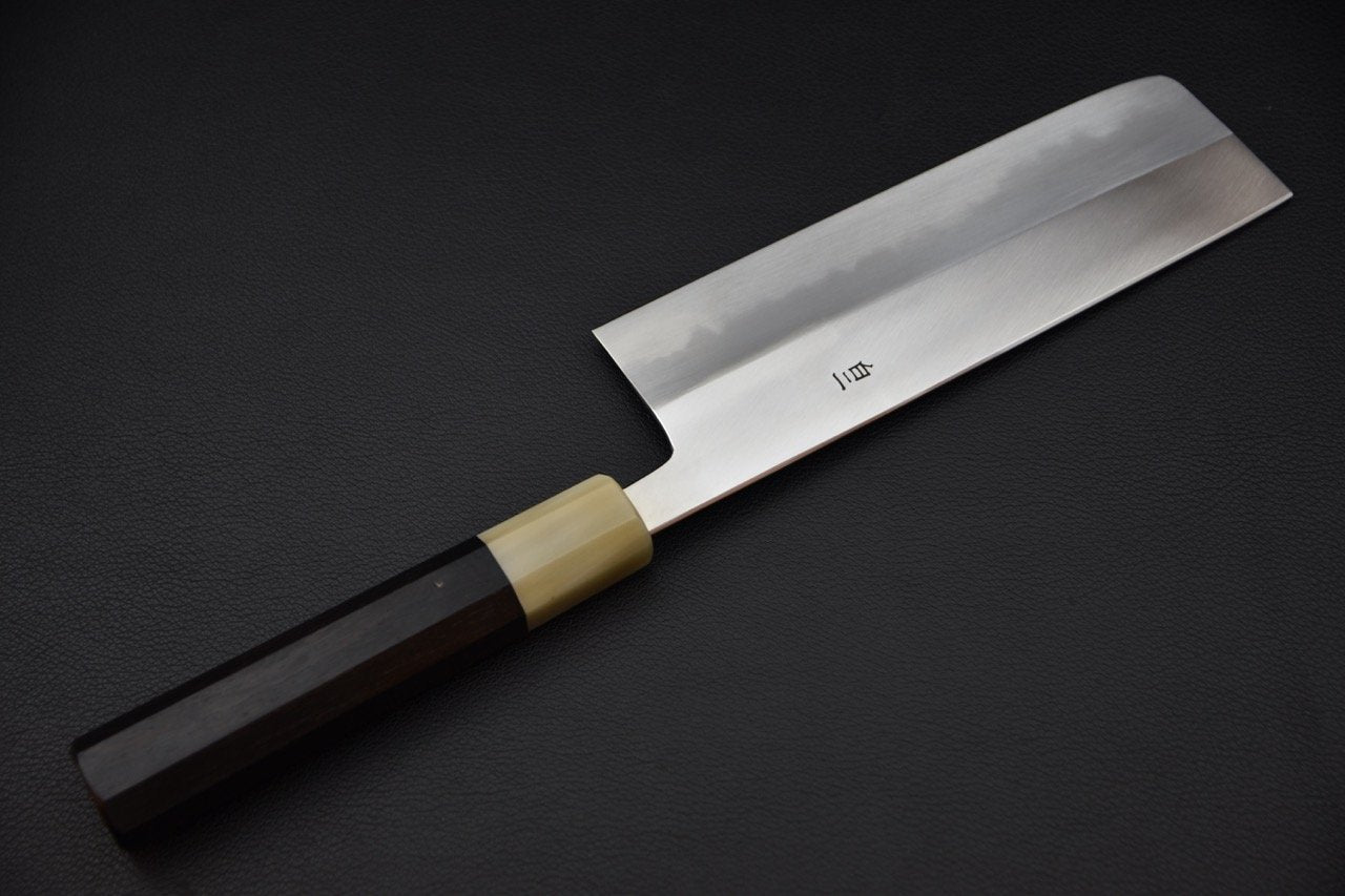 Hitohira Tanaka Ren Shirogami #2 Nakiri 180mm Ébène
