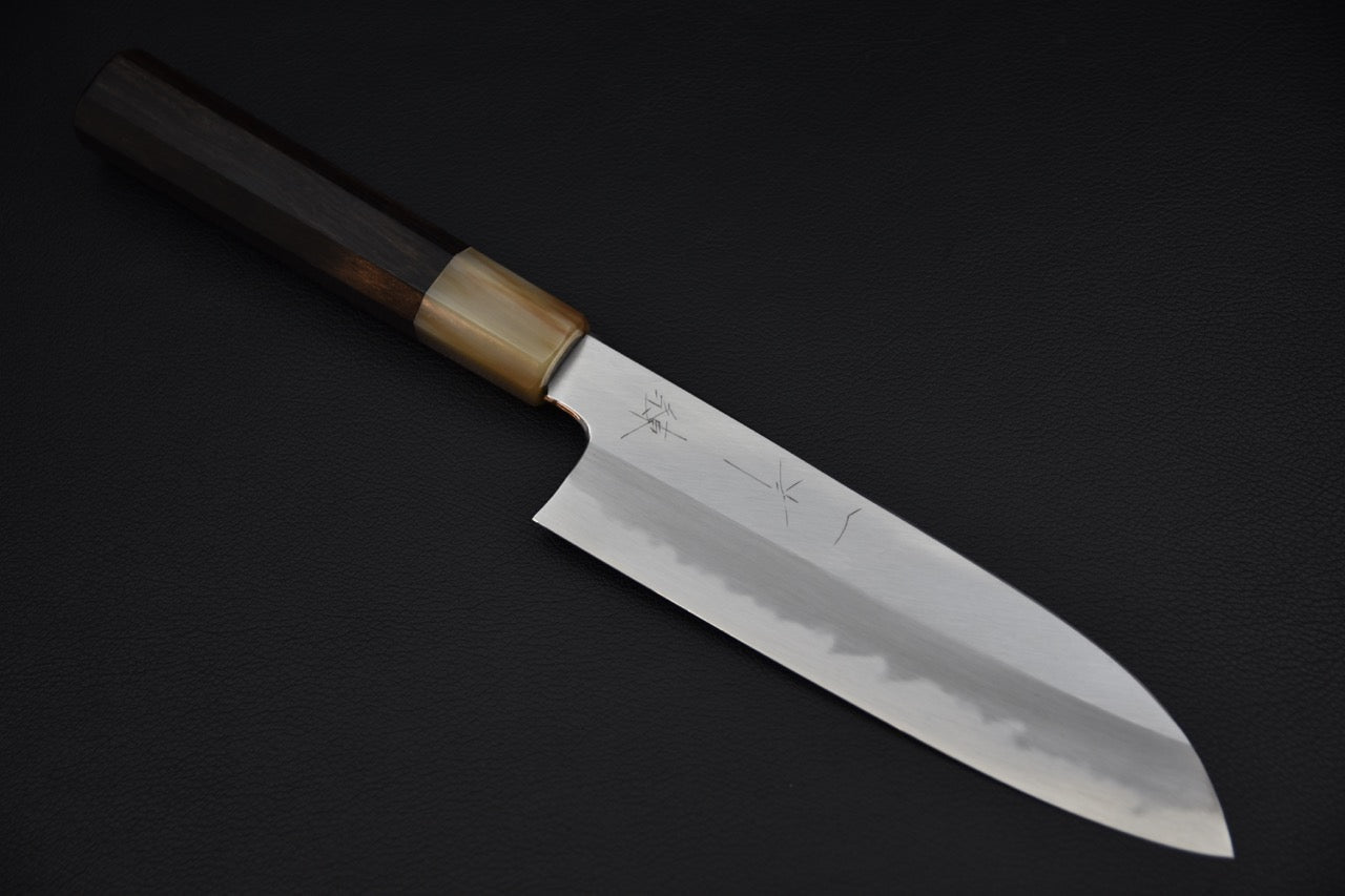 hitohira-tanaka-ren-white-2-santoku-180mm-ébène_1.jpeg,Hitohira Tanaka Ren White #2 Santoku 180mm Ébène - vue 1
