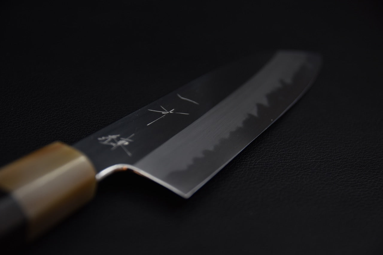 hitohira-tanaka-ren-white-2-santoku-180mm-ébène_2.jpeg,Hitohira Tanaka Ren White #2 Santoku 180mm Ébène - vue 2
