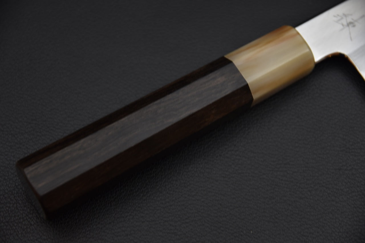 hitohira-tanaka-ren-white-2-santoku-180mm-ébène_7.jpeg,Hitohira Tanaka Ren White #2 Santoku 180mm Ébène - vue 7
