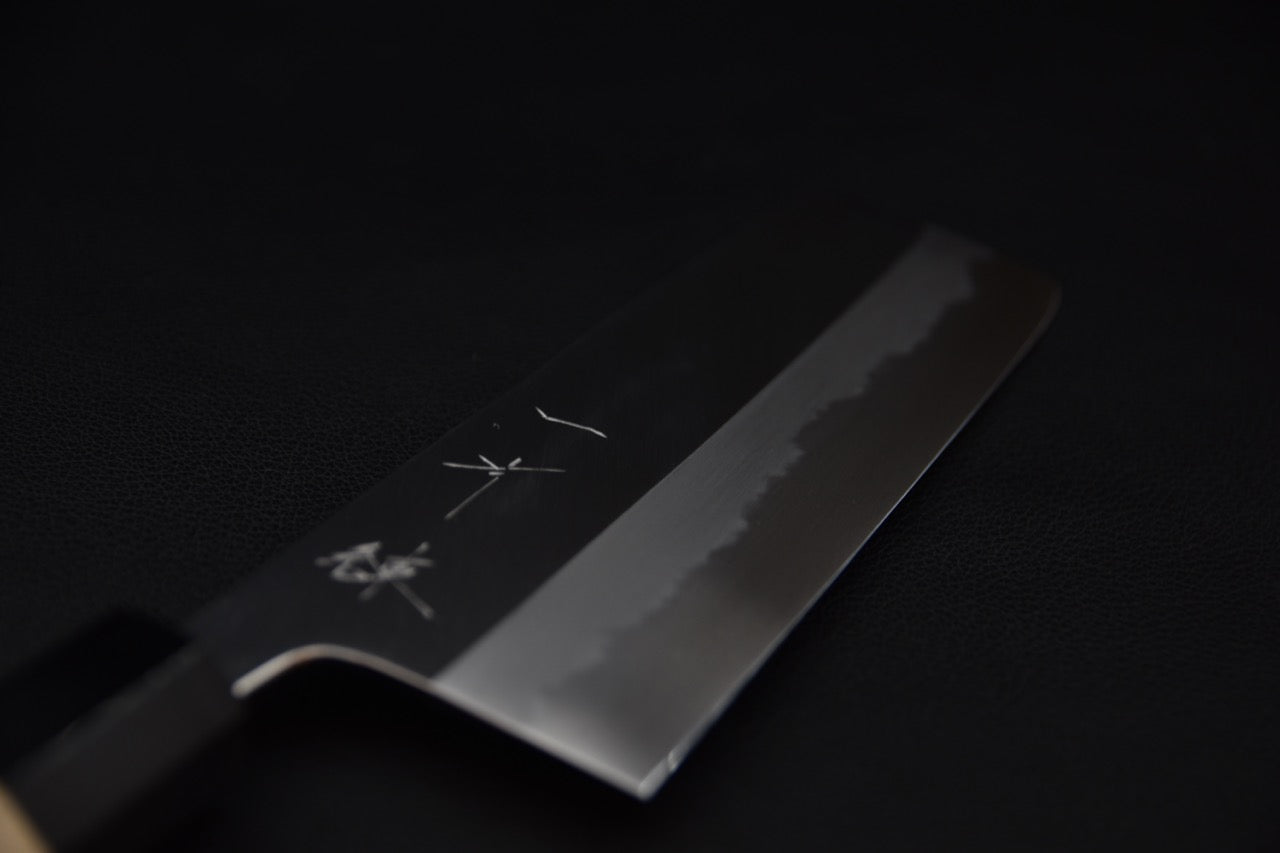 Couteau japonais Nakiri avec lame en acier Shirogami 2