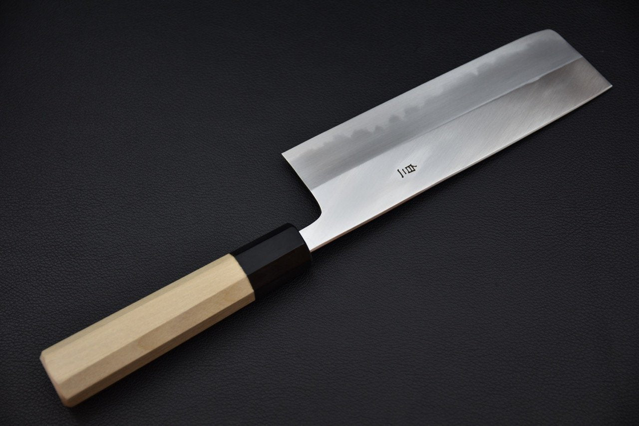 Couteau Nakiri japonais avec manche en bois