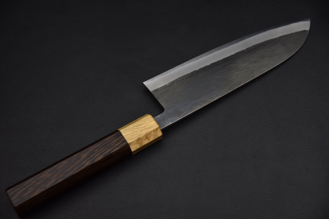 Hitohira TD santoku 165 mm couteau japonais — pointe et bout de lame arrondi